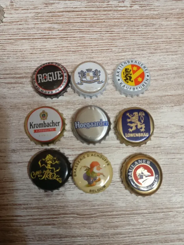 Lote 9 Chapas Cerveza Coleccionismo
