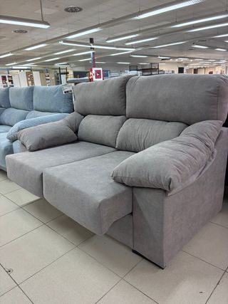 Sofá 2 plazas gris con asientos deslizantes NUEVO