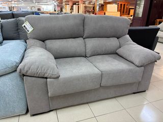 Sofá 2 plazas gris con asientos deslizantes NUEVO