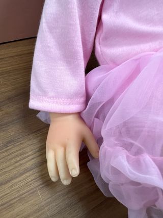 Muñeca bebé reborn rosa ojos abuertos