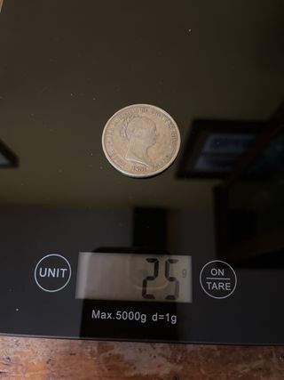 Moneda 20 Reales Isabel II 1851 Plata