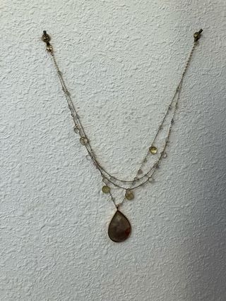 Collar doble perlas grises. AMIGO INVISIBLE