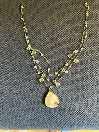 Collar doble perlas grises. AMIGO INVISIBLE