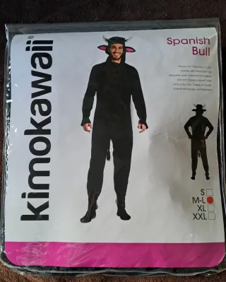 Disfraz Kimokawaii Toro Negro Talla M-L