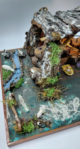 Presepe artigianale unico con illuminazione