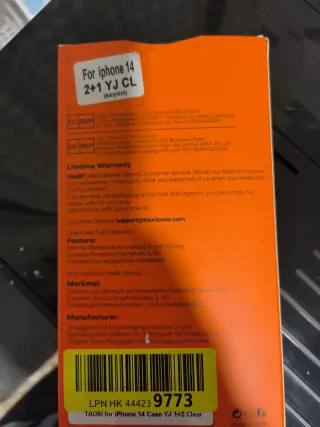 Funda iPhone 14 TAURI 2+1 YJ CL