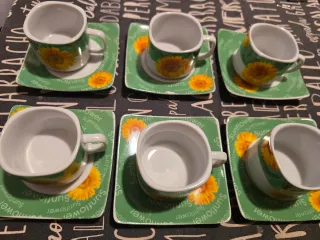 Juego de café girasol