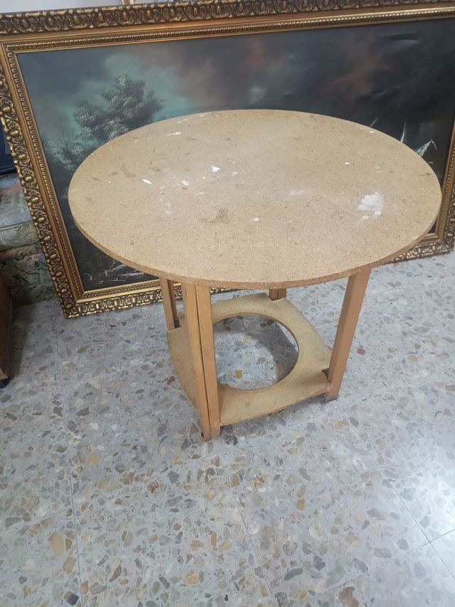 Mesa camilla redonda madera