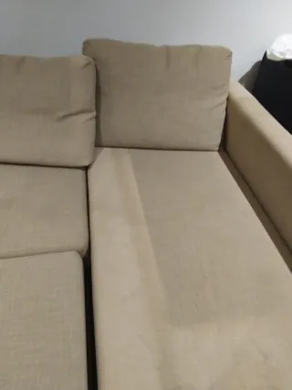 Sofá Cama Chaise Longue Beige