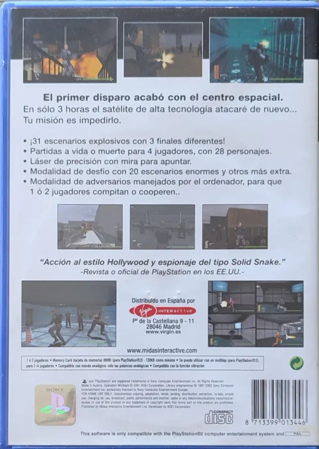 Juego PS2 Operation Winback  Accion