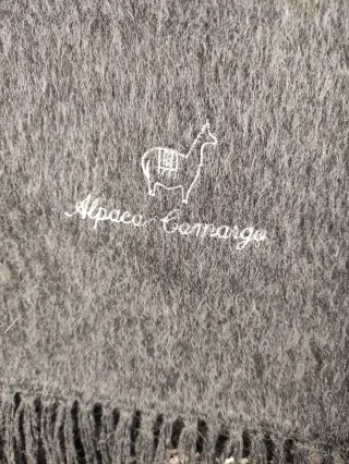 Sciarpa in lana d'alpaca grigio scuro