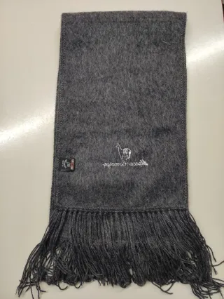 Sciarpa in lana d'alpaca grigio scuro