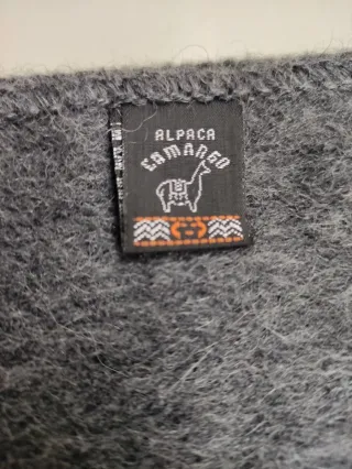 Sciarpa in lana d'alpaca grigio scuro