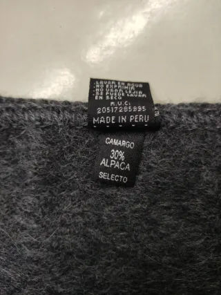 Sciarpa in lana d'alpaca grigio scuro