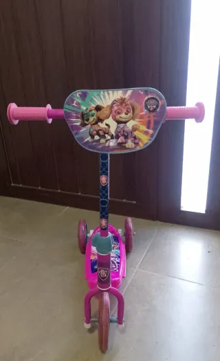 Patinete 3 Ruedas Patrulla Canina Rosa