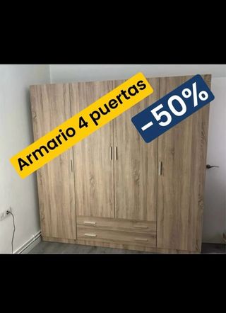 Armario 4 puertas madera