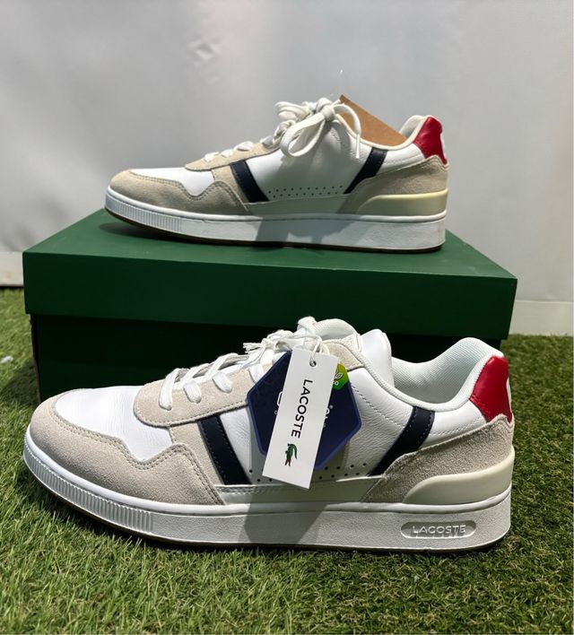 Zapatillas Lacoste Retro Blancas Azul Rojas