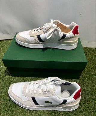 Zapatillas Lacoste Retro Blancas Azul Rojas