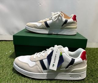 Zapatillas Lacoste Retro Blancas Azul Rojas