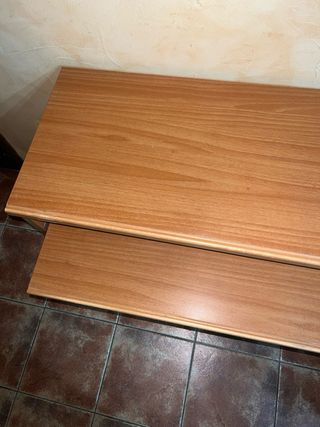 Escritorio PC madera con bandeja