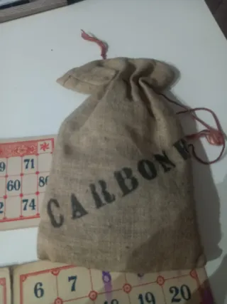 Tombola anni 40-50 - Cartelle e sacchetto