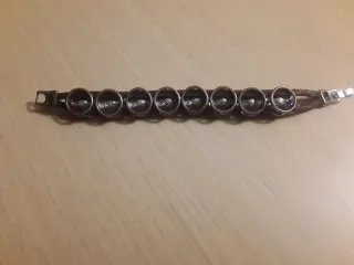 Bracciale donna bigiotteria nero e argento