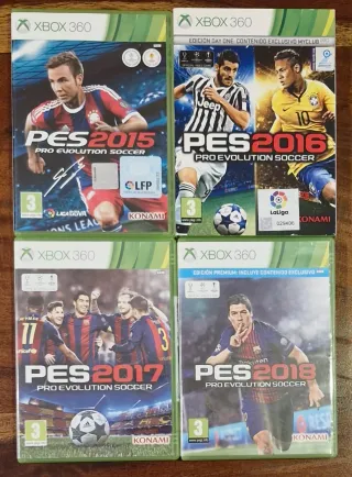🇪🇦 Lote 4 Juegos fútbol PES para Xbox 360