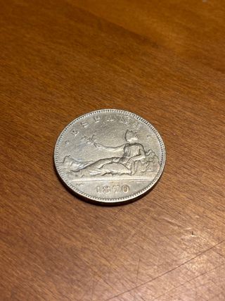 Moneda 5 Pesetas 1870 España