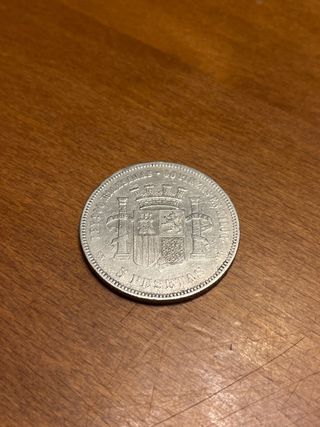 Moneda 5 Pesetas 1870 España
