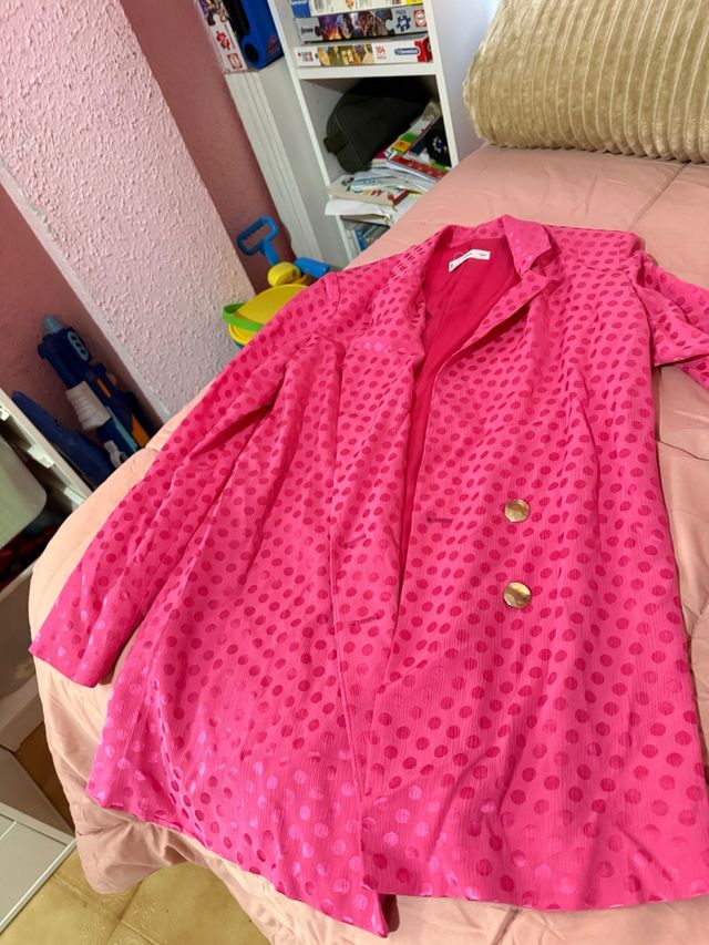 Americana blazer rosa lunares