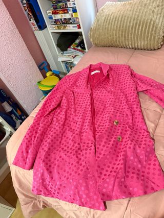 Americana blazer rosa lunares