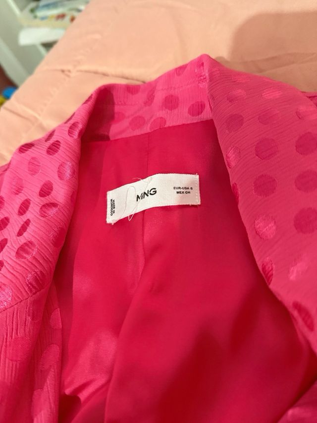 Americana blazer rosa lunares