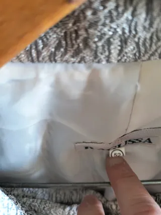 Traje Chaqueta Ragussa Gris y Blanco