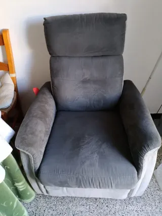 Butaca reclinable eléctrica gris