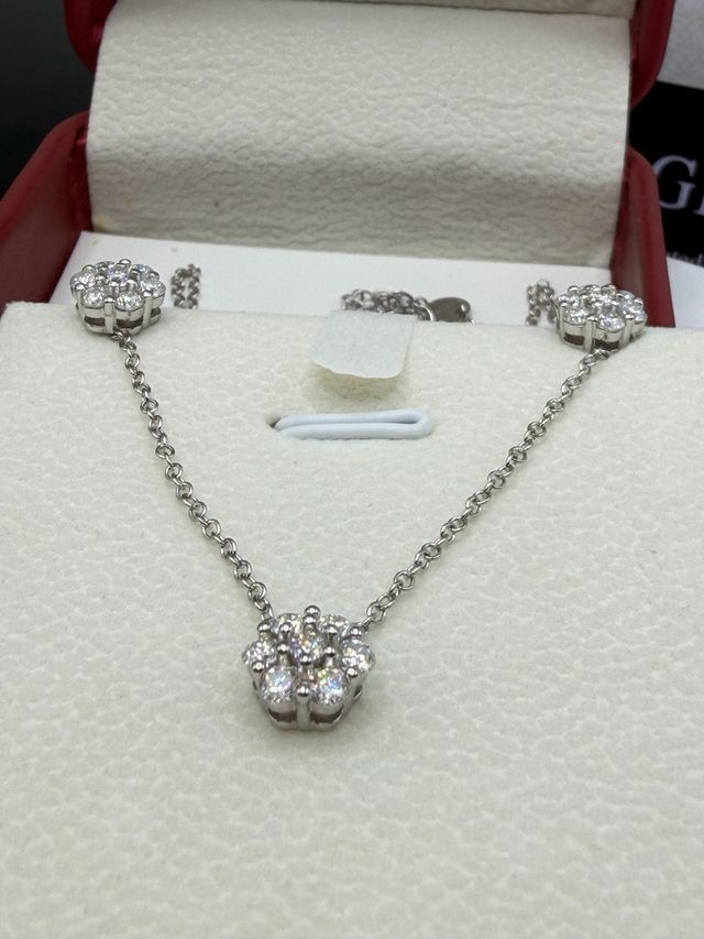 Set Collana Orecchini Moissanite Argento