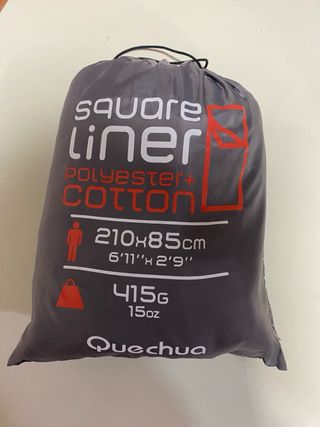 Saco sábana Quechua Poliéster+Algodón