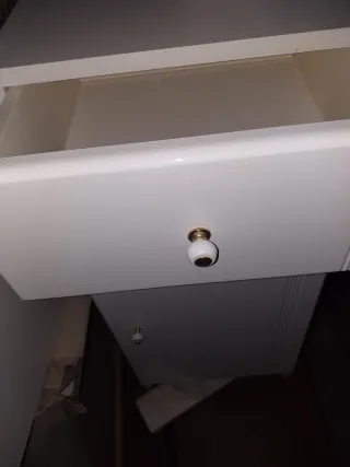 Armario blanco 1 cajón y puerta