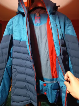 Anorak plumífero Nieve azul/teal