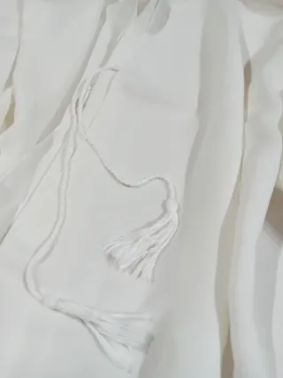 Spolverino Esmara bianco con nappe