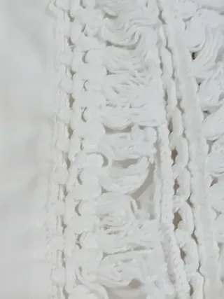 Spolverino Esmara bianco con nappe