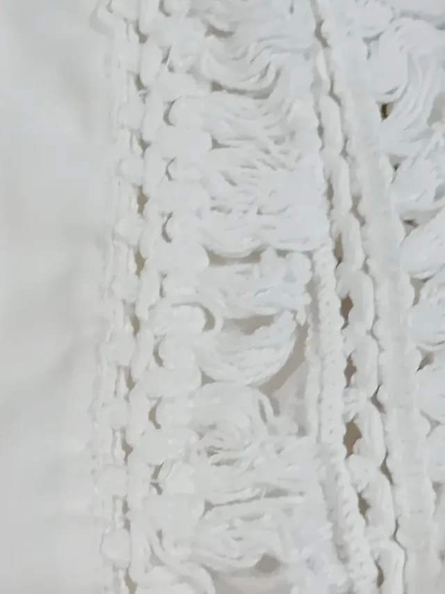 Spolverino Esmara bianco con nappe