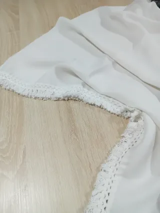 Spolverino Esmara bianco con nappe