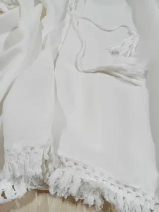 Spolverino Esmara bianco con nappe