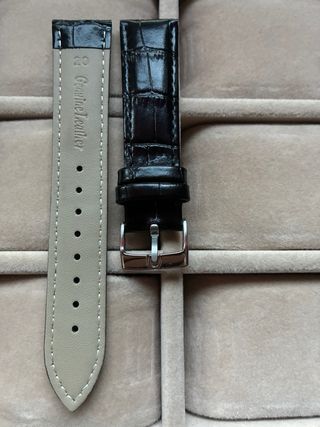 Correa de reloj en piel de becerro para Omega