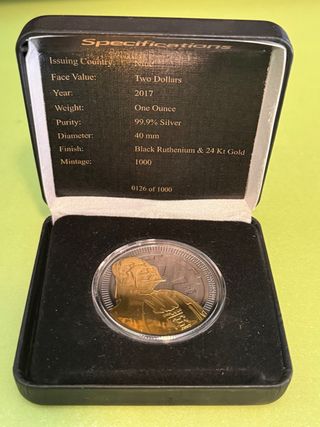 Moneda Niue Darth Vader 2017 Plata, Rutenio y Oro