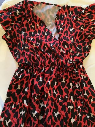 vestido print animal verano