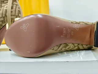 Stivali Fendi Zucca Tacco Oro