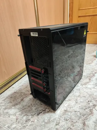 Caja PC ATX Nero/Rosso in Cristallo Temperato