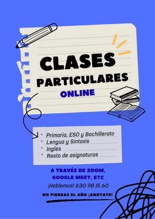 Clases particulares de inglés y refuerzo