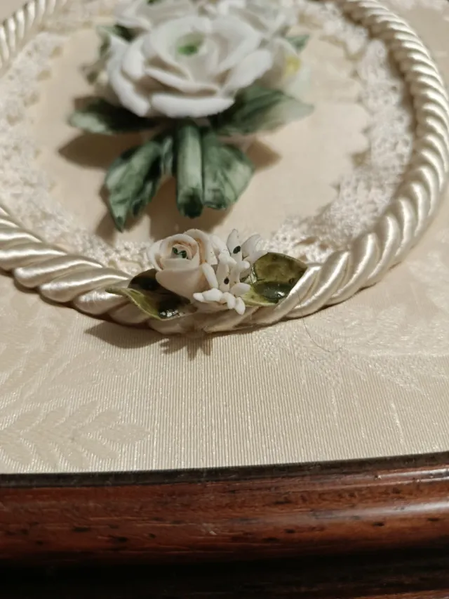 Quadro Stile Arte Povera Rose Ceramica